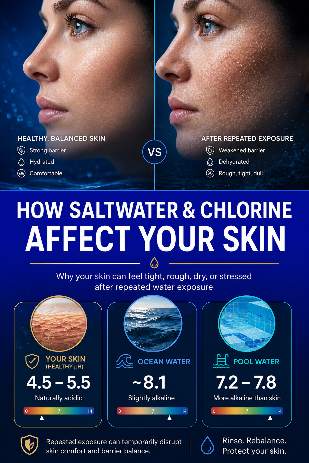Why Skin Feels Dry After Saltwater & Chlorine | Salt Shield